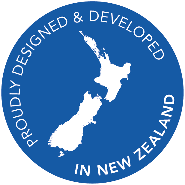 Proudly Developed & Designed in New Zealand Logo