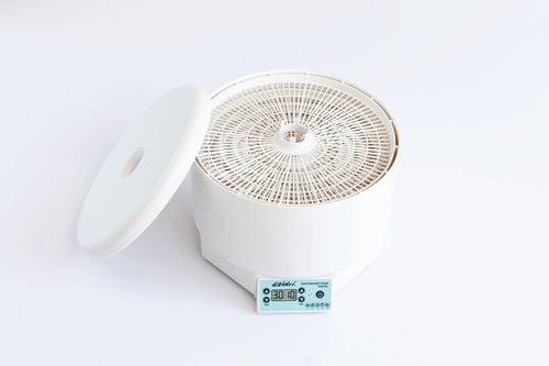 Ezidri Snackmaker FD500 Digital Food Dehydrator with the top lid detached.